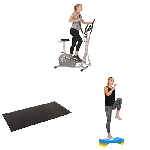 Sunny Health & Fitness 2 in 1 Magnetic Elliptical Upright Bike - SF-E3903