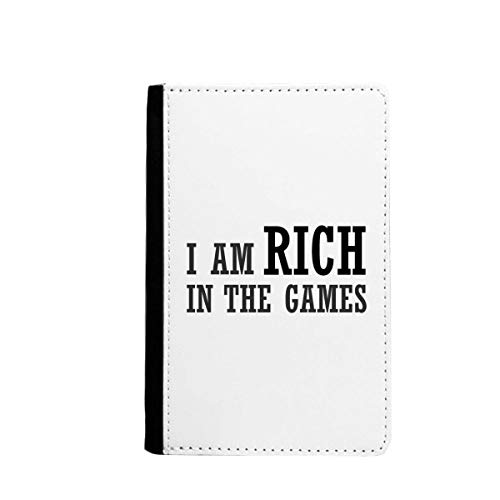 Étui passeport I Am Rich in The Games multicolore 3.7x5.8" portefeuille voyage