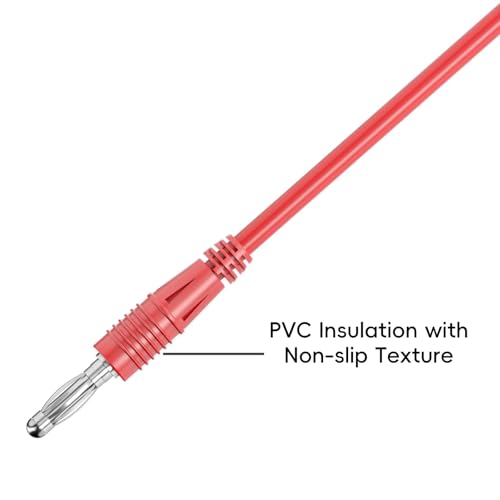 Image of 2PCS 4mm Banana Plug to Alligator Clip Test Leads (100cm /3.3ft) | Premium Copper Jumper Wires with Soft Flexible Cable for Multimeter & Electrical Testing