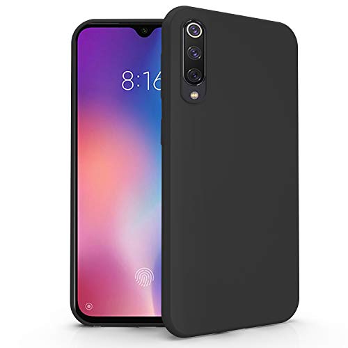 N NEWTOP Cover Compatibile per Xiaomi Mi 9, Custodia TPU Soft Gel Silicone Ultra Slim Sottile Flessibile Case Posteriore Protettiva (Nero)