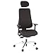 hjh OFFICE 608400 Profi Bürostuhl PRO-TEC 400 Stoff Schwarz Drehstuhl ergonomisch, bis 150kg belastbar, hohe Rückenlehne