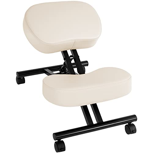 Vigosit Ergonomic Kneeling Chair, Office Kneeling Chair With Thick Memory Foam Cushions, Adjustable Kneeling Chair Improve Your Sitting Posture With Brake Gliding Casters For Office And Home (Beige) #TOP5