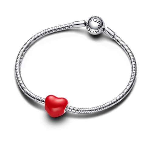 PANDORA Moments Color-Changing Hidden Message Heart Charm - Sterling Silver Charm with Red Enamel - Jewelry for Women - Includes Gift Box4