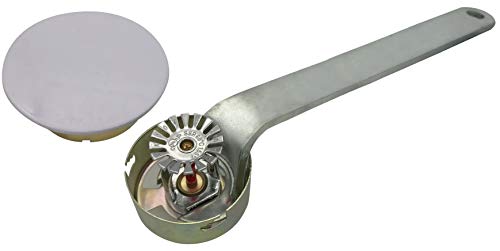 UL Listed 1/2 NPT Fire Sprinkler Head 155°F (68°C) K=5.6 Concealed Pendent Spray K80 Standard Response for Automatic Fire sprinkler System Dia 5mm Bulb Concealed Head with White Cover Plate