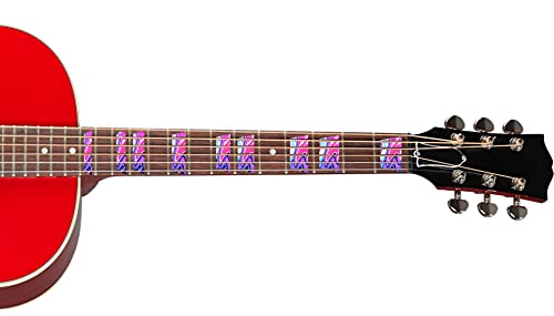 Image of KREEPO Guitar Fretboard Sticker Fingerboard Embossed Carved Decals Stickers (Trapezium Design) With Multicolor(5cm X 17cm)