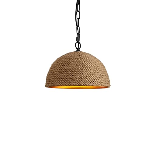 Suspension de chanvre métallique vintage en fer forgé durable lustre E27 de qualité