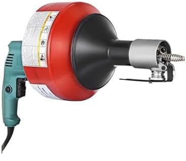 Desatascador Manual de tuberías de 220 V - Máquina de Limpieza de desagües para fregaderos de Cocina e inodoros, Limpiador de desagües eléctrico portátil de 8 m