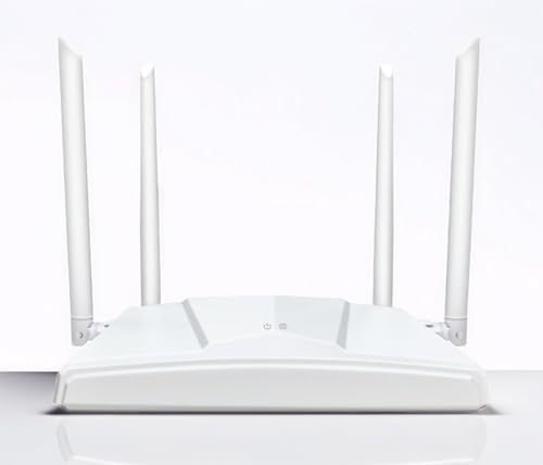 AC1200 Dual Band WiFi Router with 4 High Gain Antennas, Gigabit LAN/WAN Ports, Beamforming Technology | Long Range Wireless Internet Router for Home, Gaming & 4K Streaming
