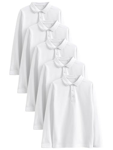 Polo pour l'école à manches longues anti-irritation en pur coton pour garçons