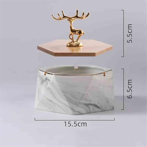 Cendrier de bureau de luxe en céramique blanche décoration maison salon