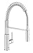 GROHE Robinet évier de cuisine Get, mitigeur monocommande 2 jets, robinet avec douchette extractible professionnelle, installation rapide, chromé, 30361000 (Import Allemagne)