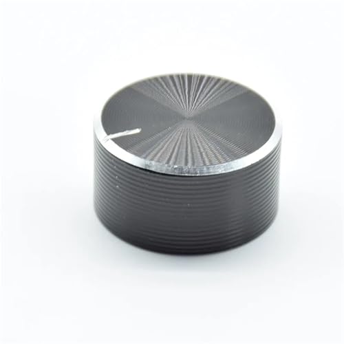 Botones de audio para potenciómetro cap de aluminio negro 26mm componentes electrónicos 5 piezas