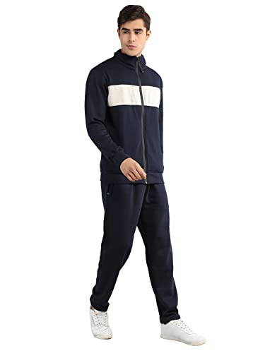 Image of CHKOKKO Fleece Men Winter Sports Running Zipper Collared Neck Stylish Jacket