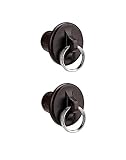 IVYSUN Outdoor Blinds Replacement Parts End Cap with Ring,Double Strength Enhancement,Weather Resistance,Compatible with Coolaroo Exterior Roller Shade(Brown,2 Pcs)