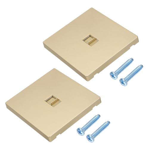 Toma Ethernet CAT6 empotrable, placa de pared RJ45 dorada de un puerto para cable CAT5