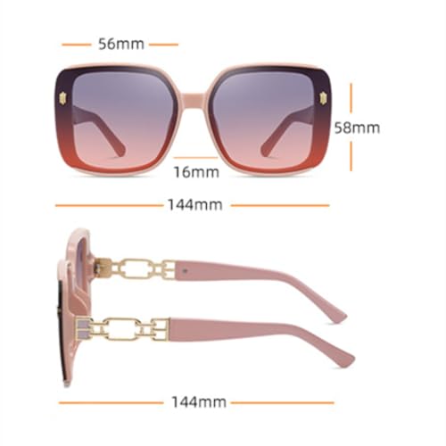 Lunettes de soleil de luxe grande monture verres dégradés tendances