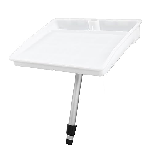 YWBL-WH Planche à Appâts pour Bateau, Table à Filets, Nettoyage Extérieur du Poisson, Station de Pêche Blanche, Table à Découper pour Bateau, Aluminium, Polypropylène