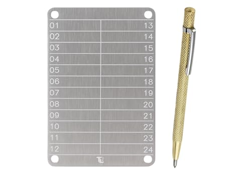 Cold Wallet de Metal – Proteção à Prova de Fogo e Água para Seed Phrase | Compatível com Ledger, Trezor, Keystone (1 UN. + RISCADOR, UN, 1)