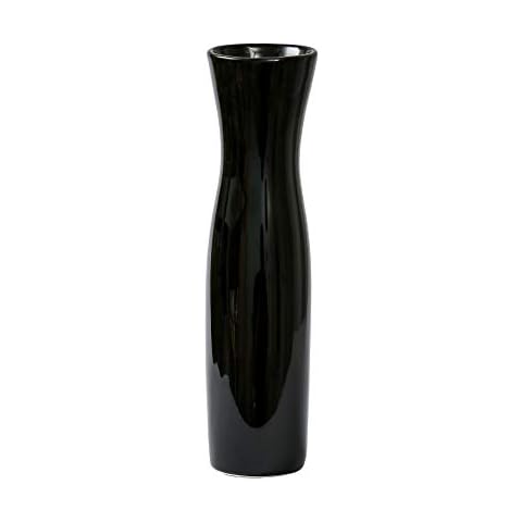 ufengke Small Modern Black Porcelain Vase,Stylish cheongsam Ceramic Flower Vase, Simple Vase Ideal Decoration For Household,Office,Wedding,Party Cover