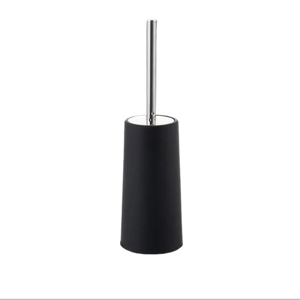 Zyyanshop Black Toilet Brush Bathroom Long Handle Plastic Toilet Brush Holder Set For Wc Floor(Black)