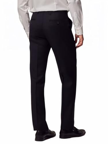 Men's Dress Pants Slim Fit Flat Front Suit Pant for Men Hidden Expandable Waist Suit Trousers Casual Slacks3