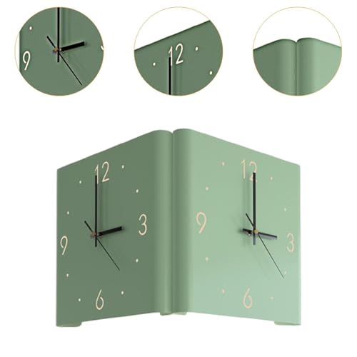 Horloge murale d'angle double face unique et lumineuse pour chambre - 2