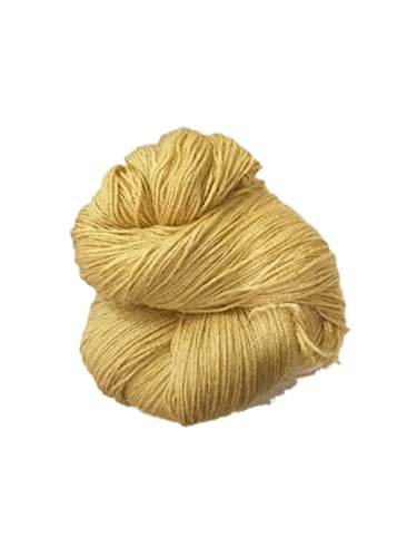 Image of Ganga Micro Knitting Wool Yarn (400gm, Golden)