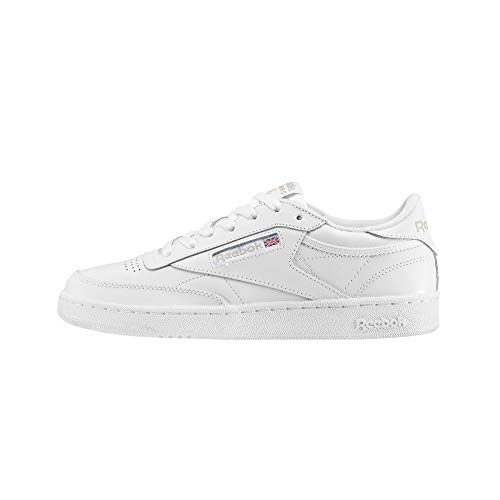 Reebok Club C 85-Shoes, Chaussures de Fitness Mixte, WHITE/LIGHT GREY, 42.5 EU