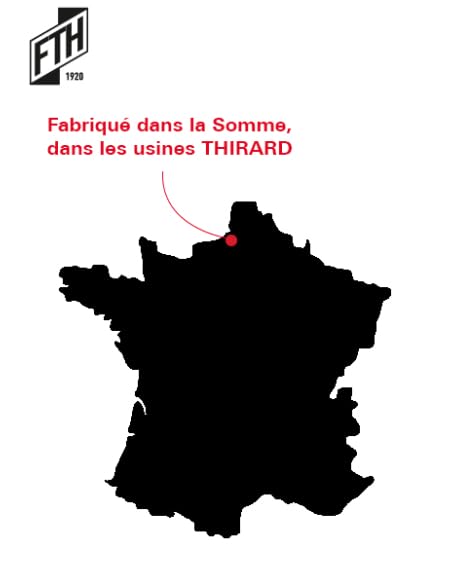 FTH - Serrure Encastrable Haut de Gamme SE 50 - Système de Retournement - Fermeture à Deux Tours - Têtière Nickelée Noir Mat - Coffre Acier - Axe 50 mm - Pour Porte d'Entrée - Noir