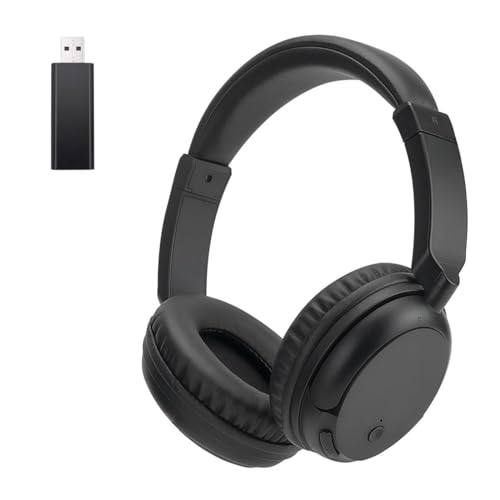 DEARBIRDER Casque sans fil Bluetooth Premium pour TV, PC et appareils audio, écouteurs avec radio FM, bandeau léger réglable pour adolescents, personnes âgées,...