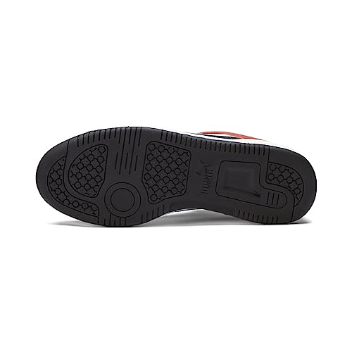 PUMA PUMA Mens Rebound Layup Sneaker, Mens Black- Mens White-High Risk Red, 11.5