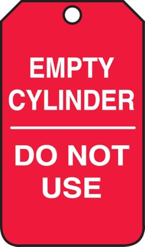 Accuform MGT202CTP Cylinder Status Tag, Legend Empty Cylinder - DO NOT USE, 5.75