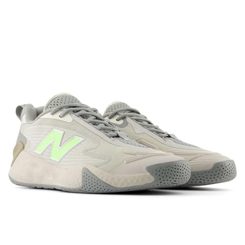 New Balance New Balance Men's Fresh Foam X CT-Rally Tennis Shoe, Slate Grey/Bleached Lime Glo/0, 7.5 W