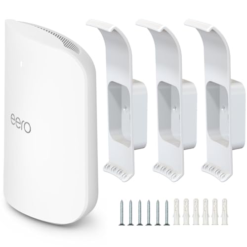 eero Max 7 Wall Mount, Wall Brackets ABS Router Holder Compatible with eero Max 7 Extender Space Saving (3 Pack)