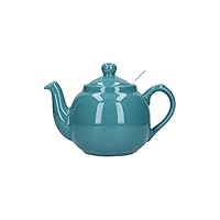Théière London Pottery Farmhouse 600 Ml Avec Infuseur - Céramique Verte, Design Anti-goutte, Style Anglais
