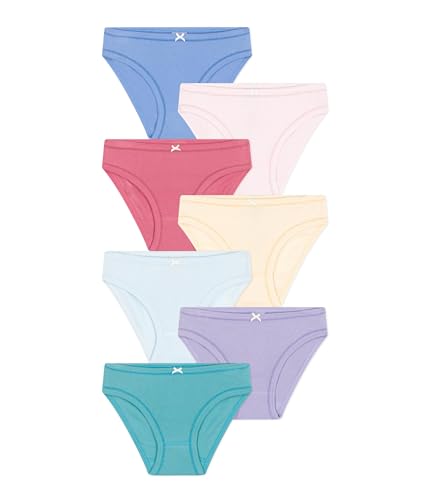 Petit Bateau GIRLS SOLID Plain Cotton Knickers PANTIES 7 Pack SIZES 2-12 YEARS