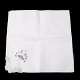 pañuelo encaje comprar  CADANIA 6 Piezas Pañuelo Vintage Algodón Bordado Encaje Mujeres Señoras Floral Pañuelo