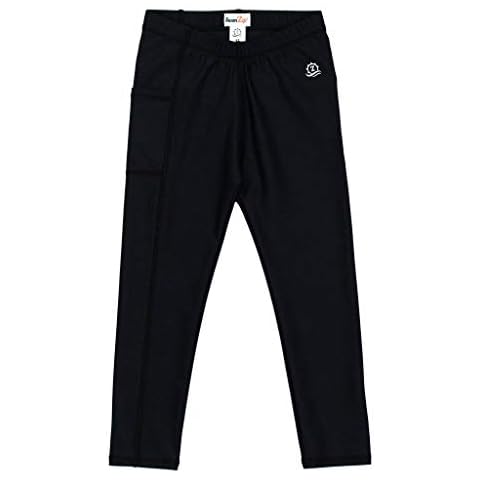 SwimZip Swim Leggings - UPF 50+ Swim Pants - Baby, Toddler, Little and Big Kids Black Cover