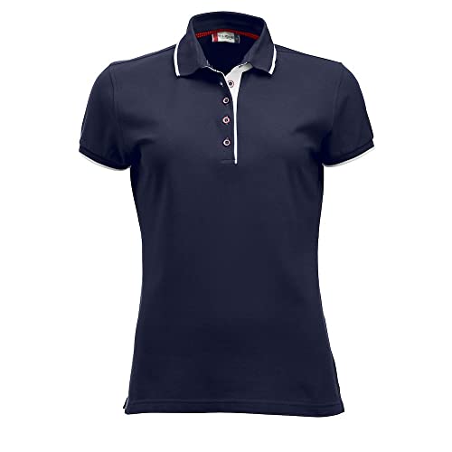 Clique Women's Seattle Ladies Polo Shirt, Blue (Dark Navy/White), 12 (Size: Large)