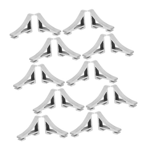 SHINEOFI - SHINEOFI 20stücke Halterungen Für Regalbretter Aus Aluminium Für Kühlschrank Kühlschrankregalclips Für Gefrierschrank Regalstützen Für Schrankregal Kältebeständig Werkzeuglos Installierbar