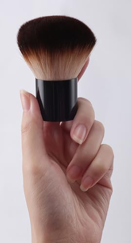 Kabuki Face Brush for Powder Foundation & Blush Blending & Buffing with Aluminum Handle - Image 5
