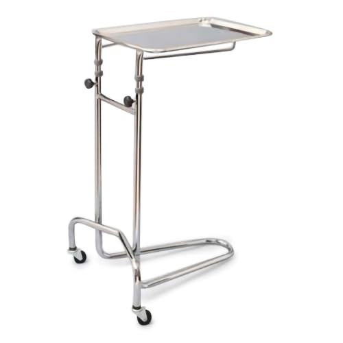 Image of McKesson California-Style Mayo Instrument Stand, Large, 37-53 in, 1 ct | Adjustable Medical Tray, Surgical, Examination Procedures, Locking Wheels