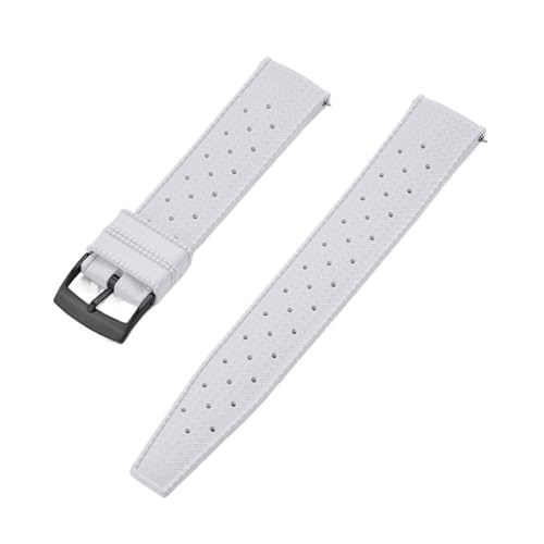 �O���[�h�g���s�b�NFKM���o�[�E�H�b�`�X�g���b�v 18mm 20mm 22mm 24mm S-eiko SRP777J1 �u���b�N�ƌ݊�������(FKM-White BK,22mm)