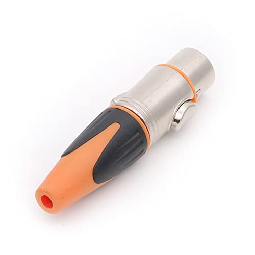 Adaptador XLR de 3 pines hembra a macho conector de metal recto para cable de microfono 6