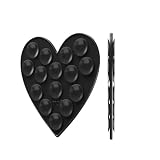 Wildflower Cases - Black Heart Stickeez, Compatible with Apple iPhones | Pink Trendy Cute Viral - Durable, Easy to Attach, Lightweight, Reusable, Double-Sided Suction, Women-Owned Small Business