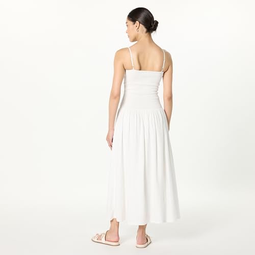 Image of The Drop Womens Florencia Smocked Bodice Linen Maxi Dress