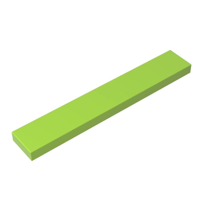 Gobricks 6636 Foundation Plate Tile 1x6 with Groove 50 Pieces GDS-564 Compatible with Lego Building Blocks Color:Lime — image 1