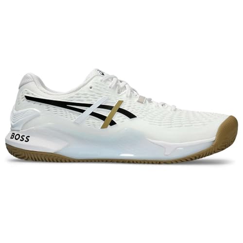 Preisvergleich Produktbild ASICS Herren Gel-Resolution 9 Clay Sneaker, White Black, 46 EU