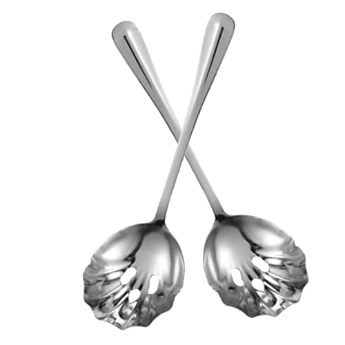 Ciieeo 2Pcs Slotted Serving Spoons Utensils for Reusable and Easy to Clean for Parties and Everyday Use