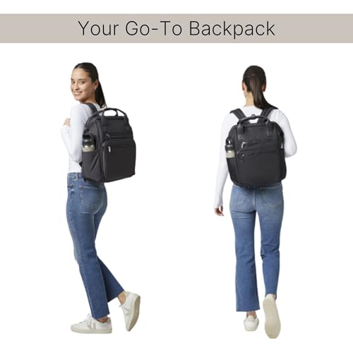 Image of Baggallini Chelsea Laptop Backpack, Taupe Twill